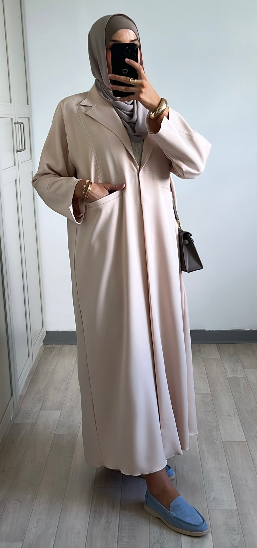 Blazer long nude