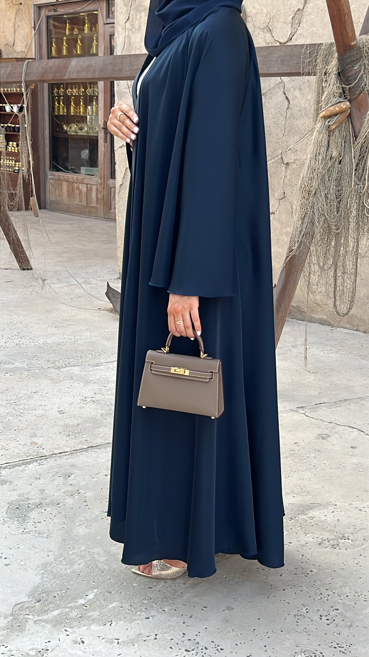 Abaya Jade bleu nuit
