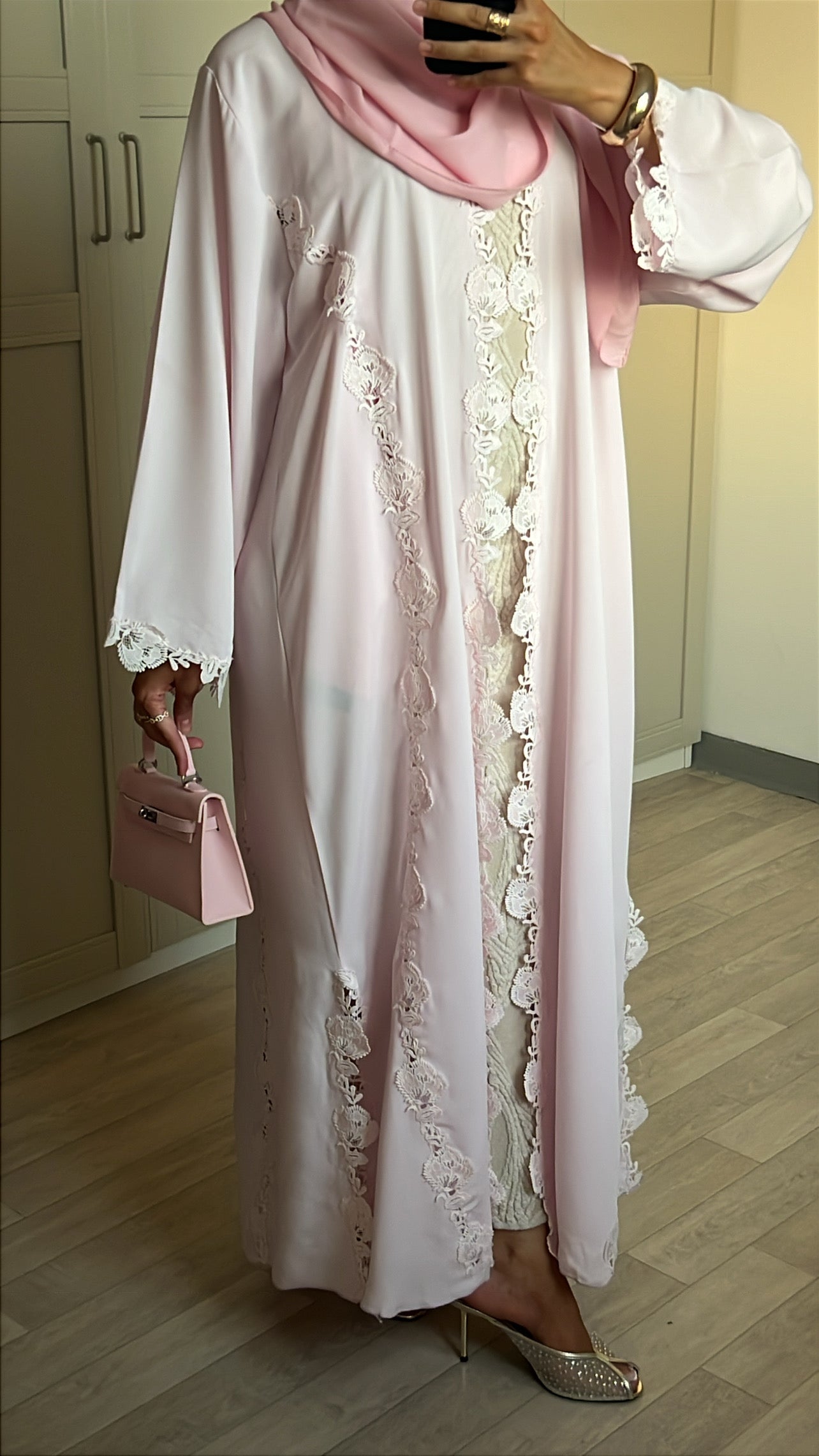 Abaya Délina rose bébé