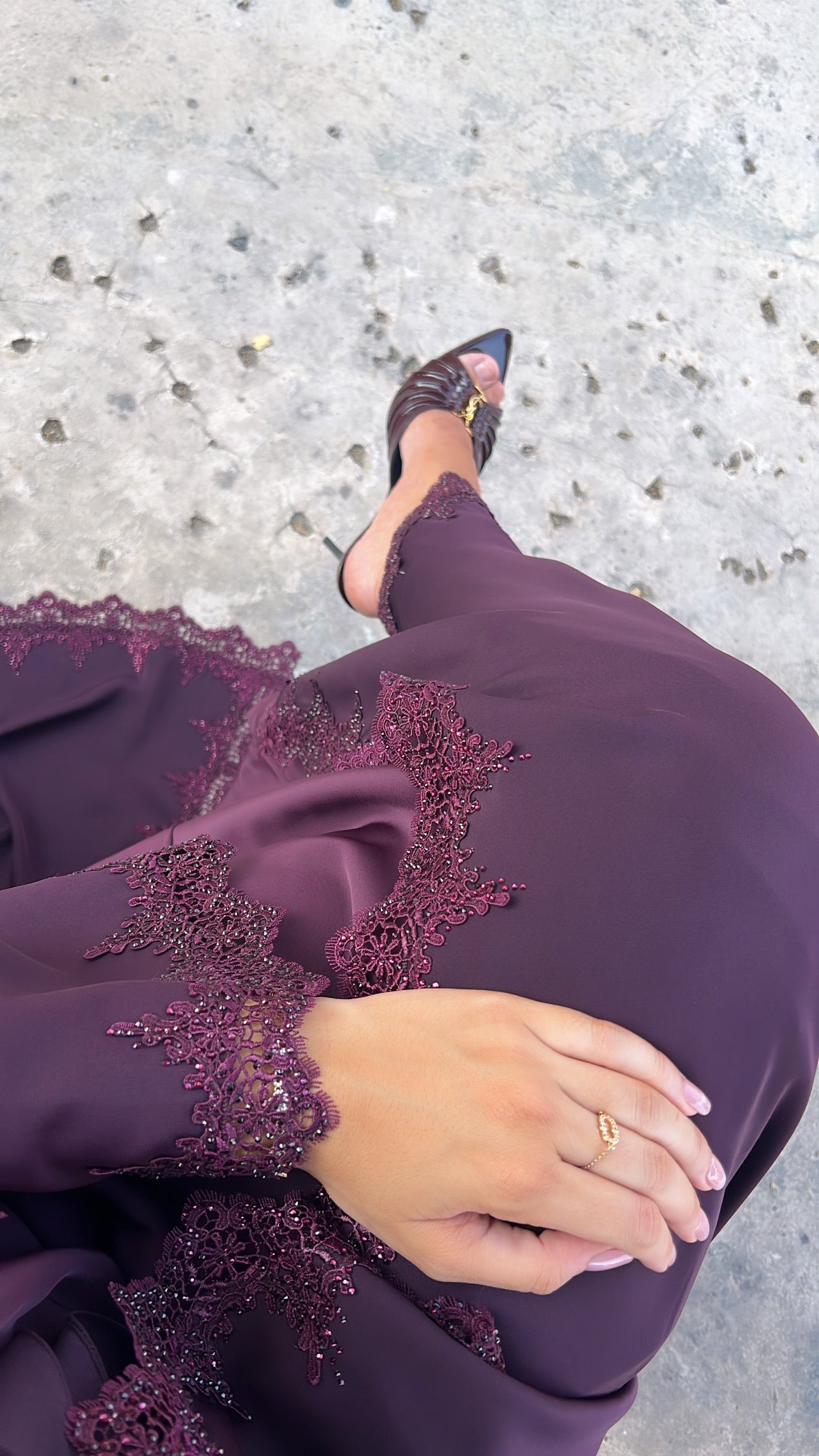 Kimono + sous robe Royal mauve