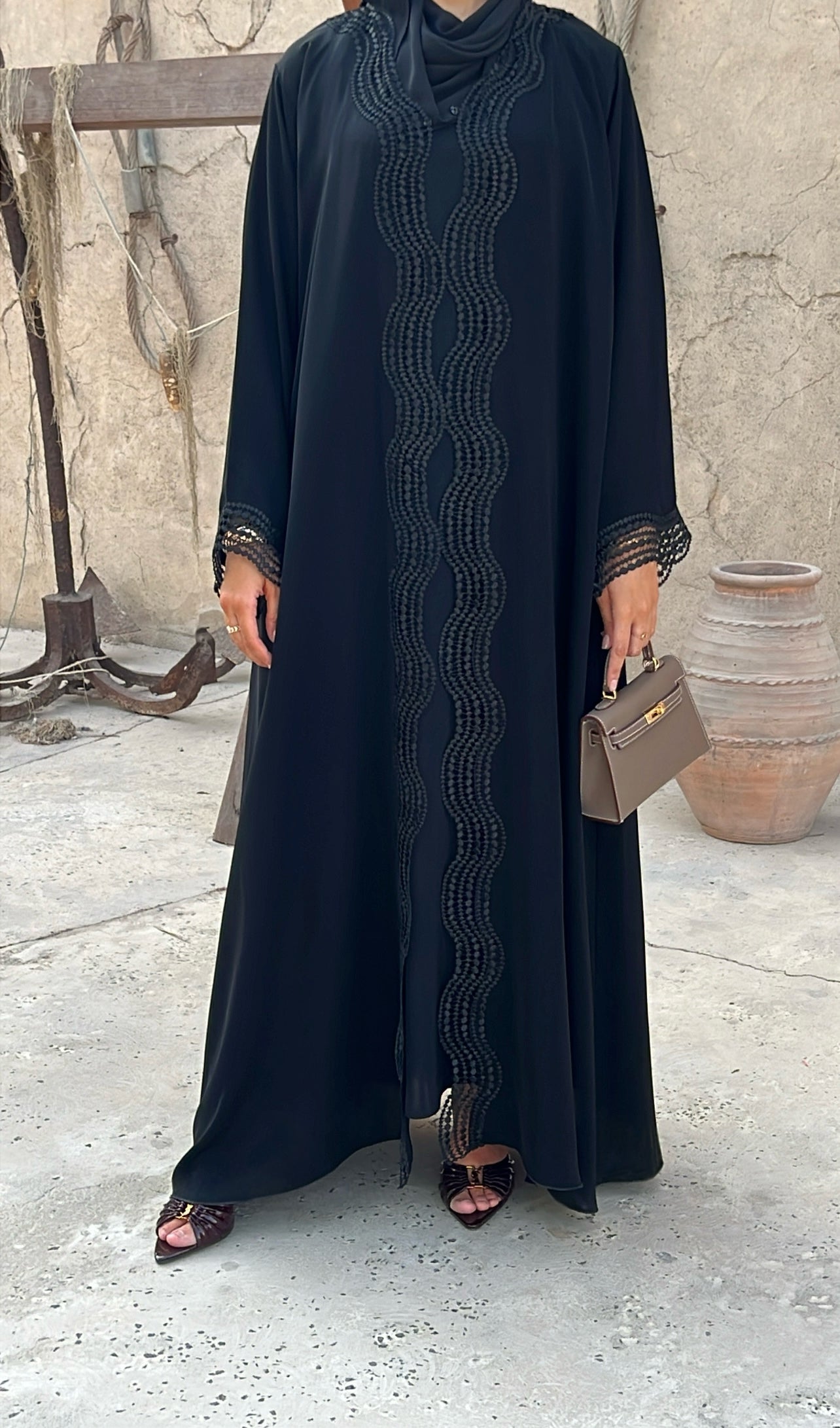 Kimono + sous robe Inaya black