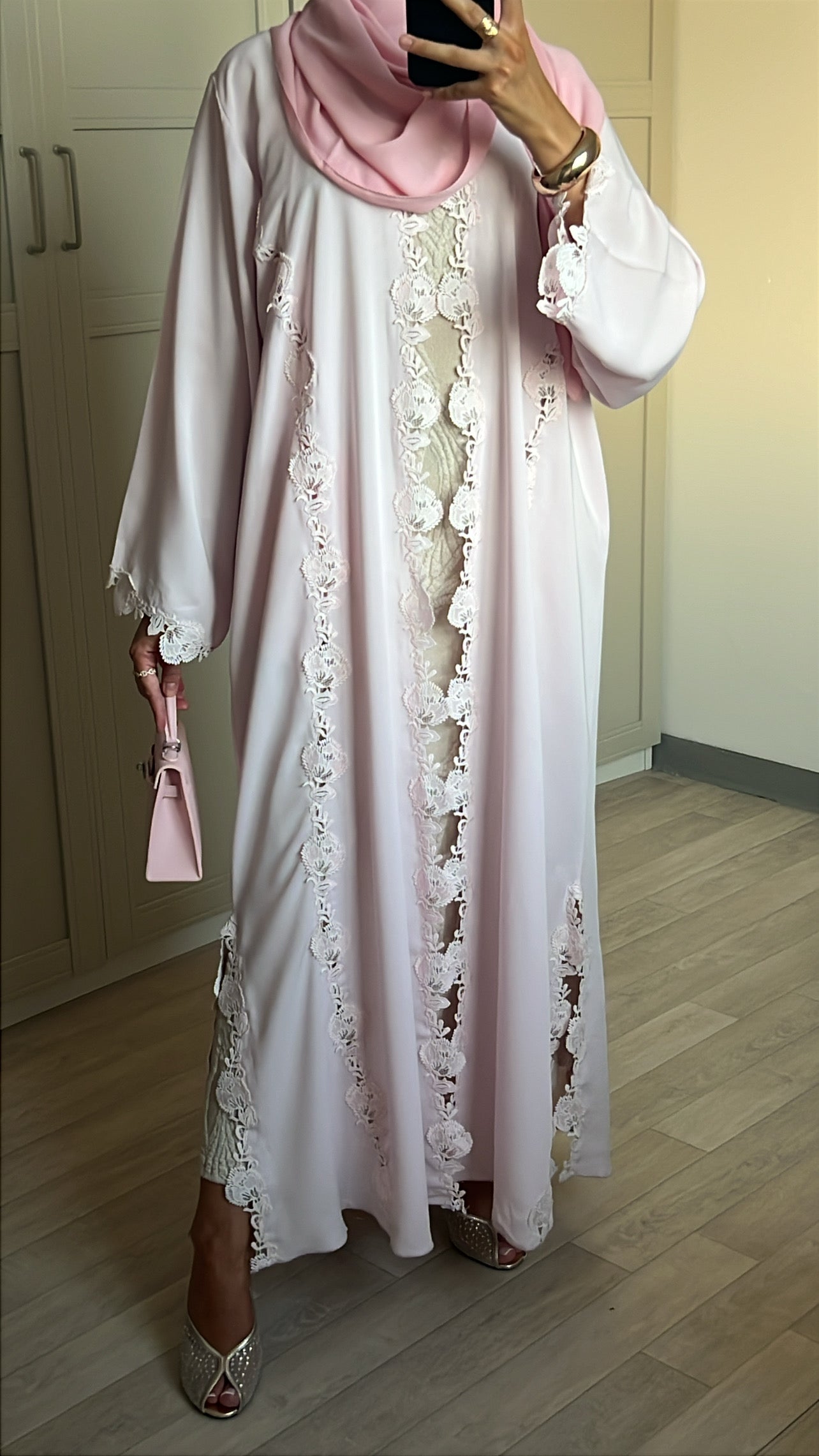 Abaya Délina rose bébé