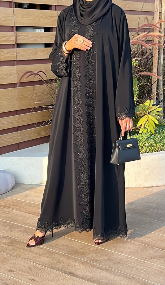 Kimono + sous robe Royal noir