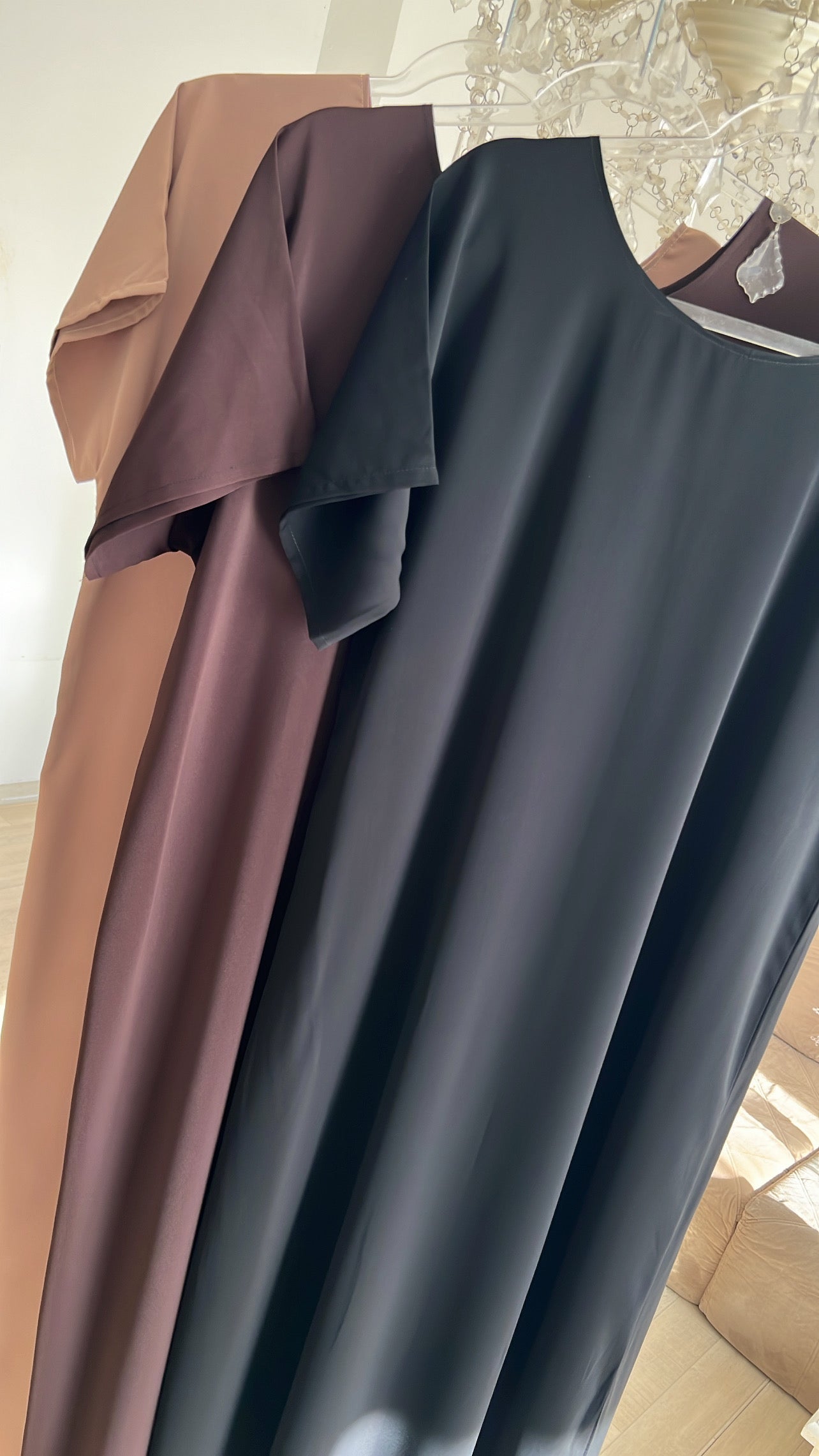 Sous robe Noir - Manches Courtes