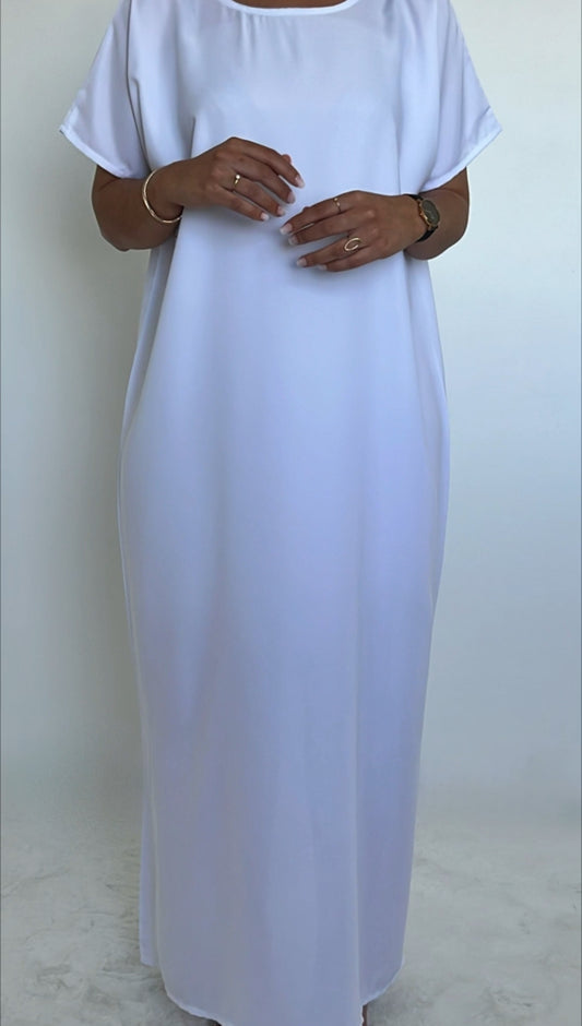 Sous robe Blanche - Manches courtes