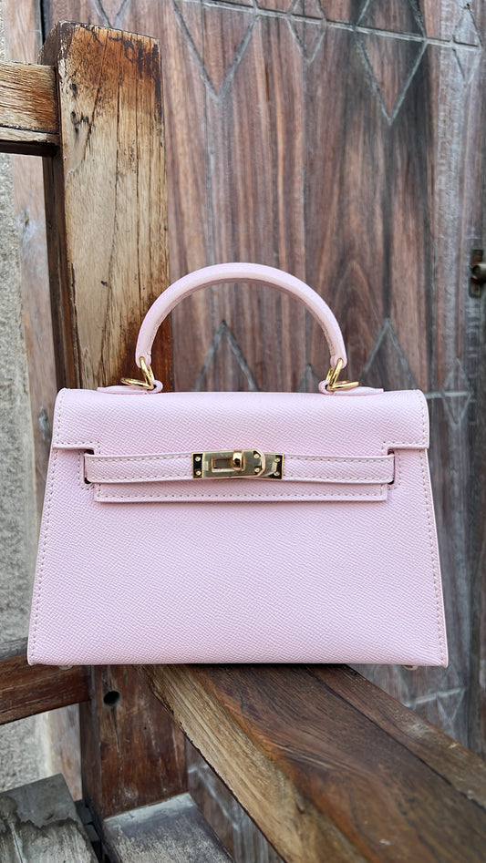 Sac iconique 19 "Rose bébé Gold"