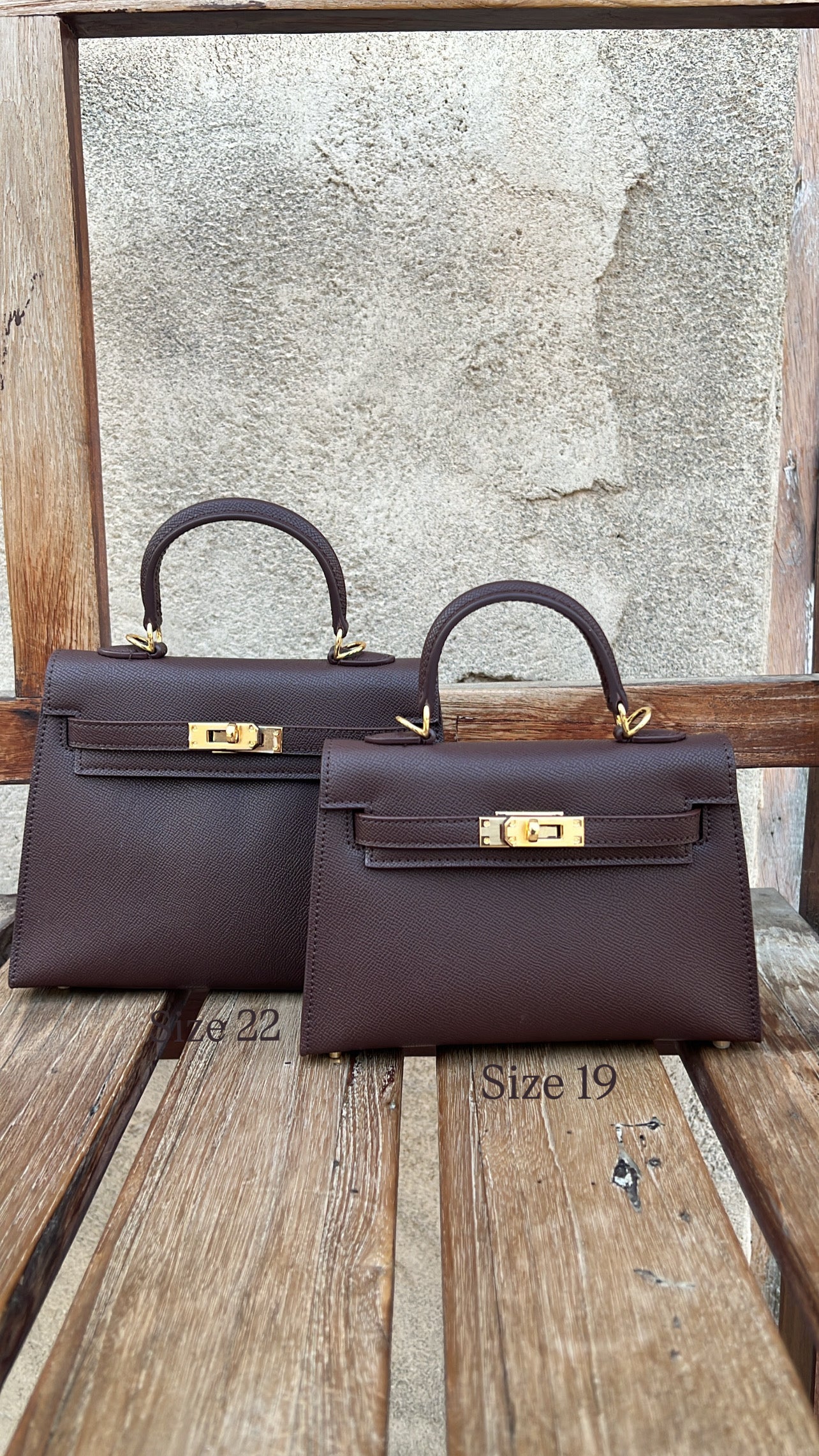 Sac iconique 22 "Marron Gold"