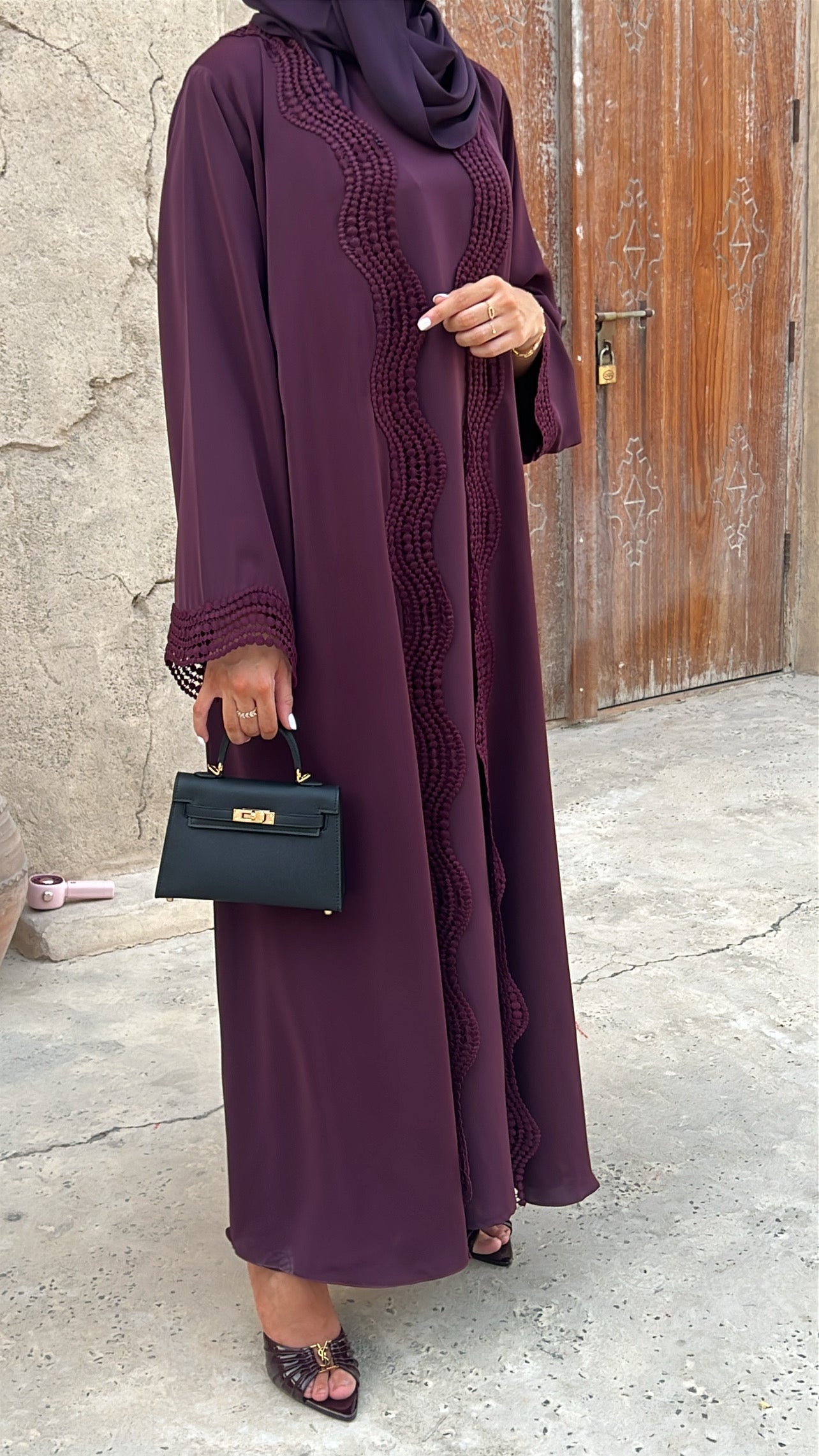 Kimono + sous robe Inaya mauve