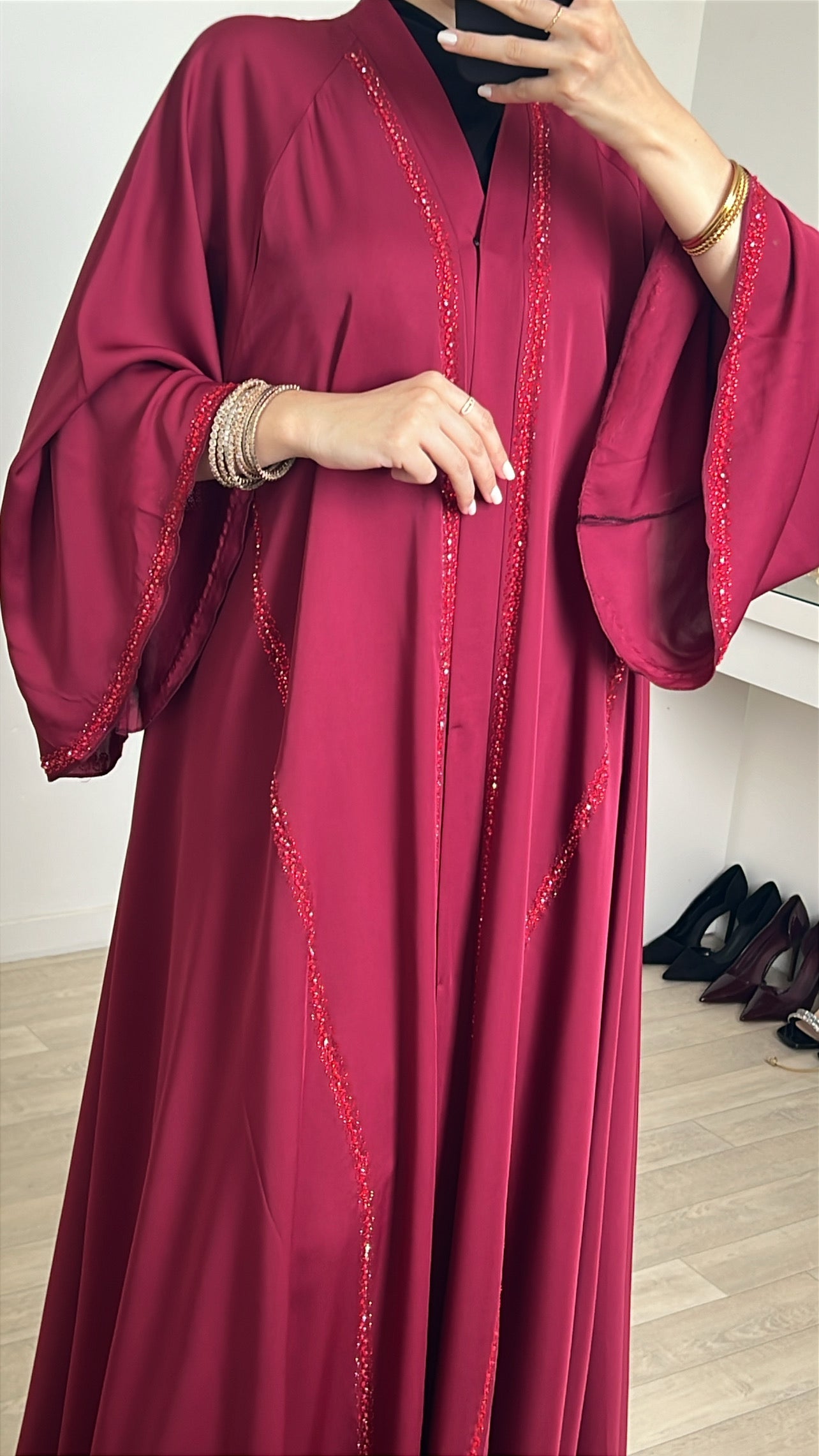 Abaya Nour rouge