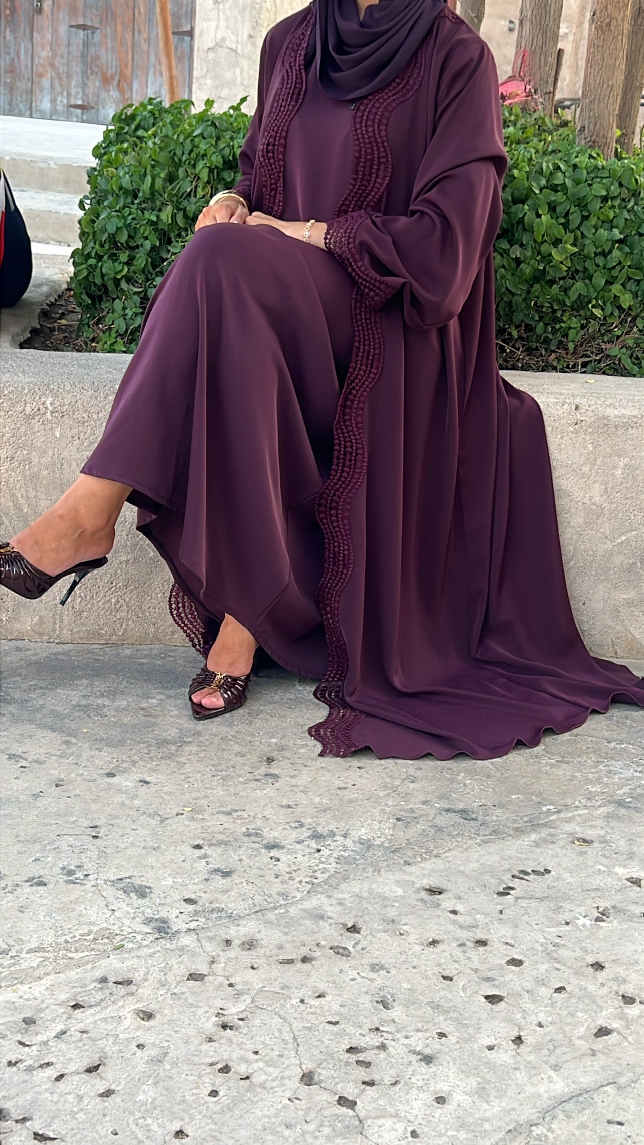 Kimono + sous robe Inaya mauve