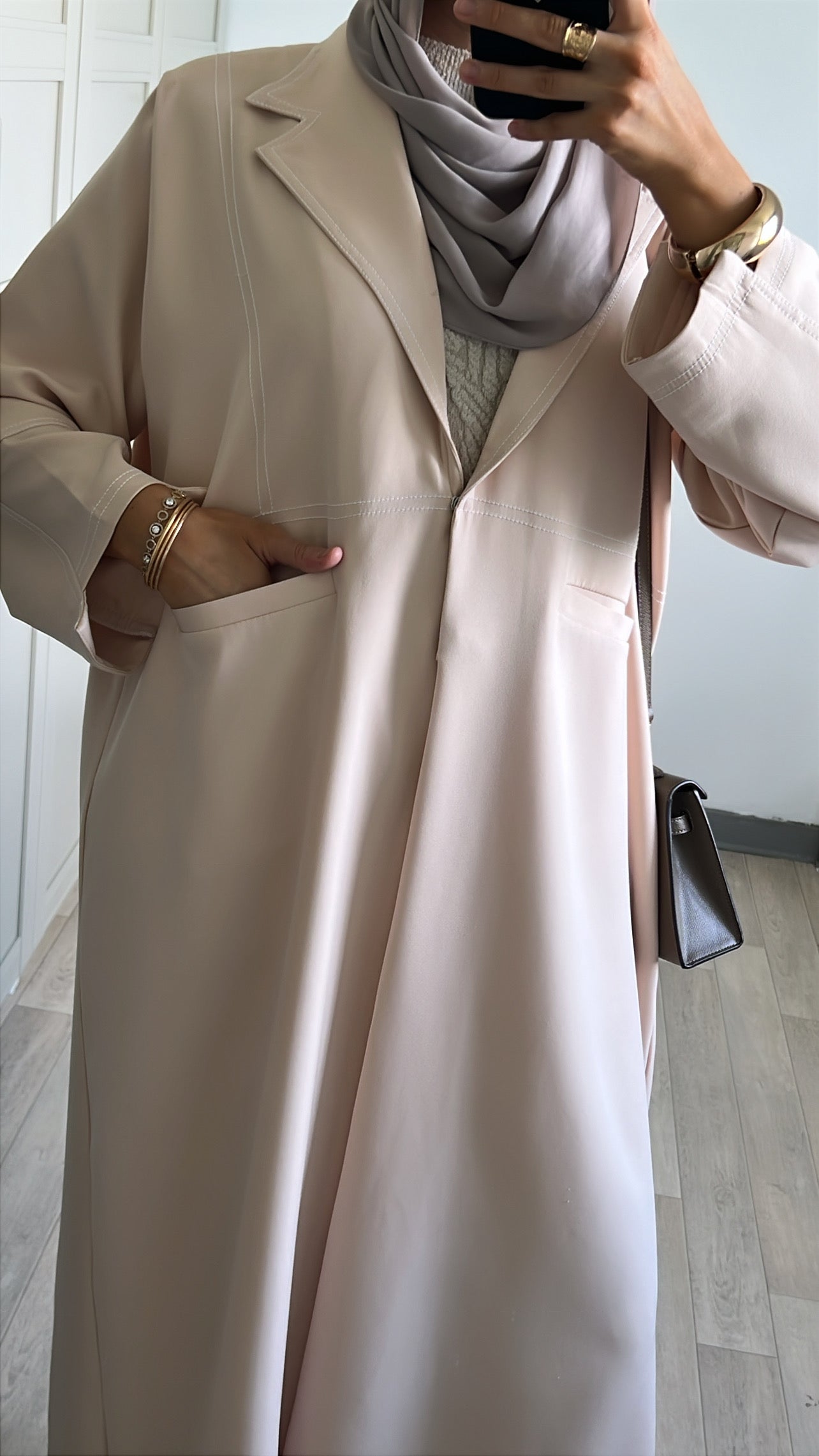 Blazer long nude