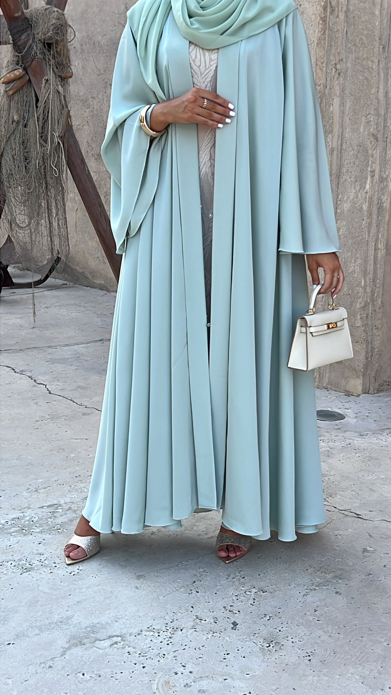 Abaya Jade vert d'eau