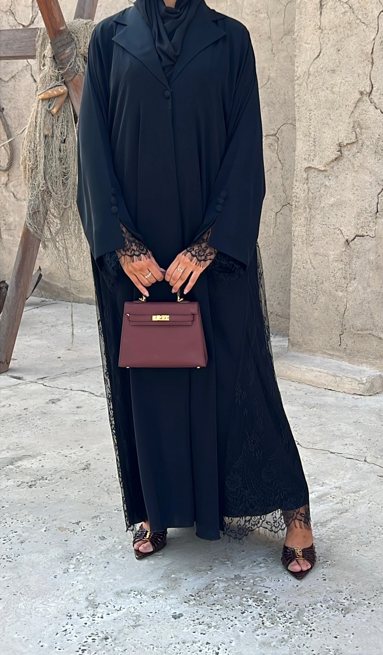 Abaya Dentelle black