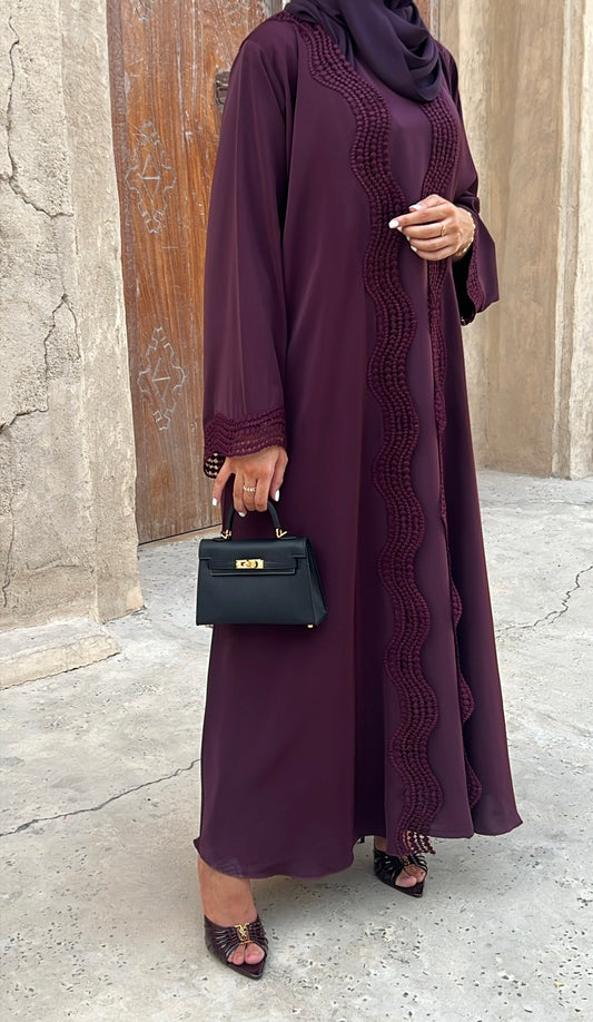 Kimono + sous robe Inaya mauve