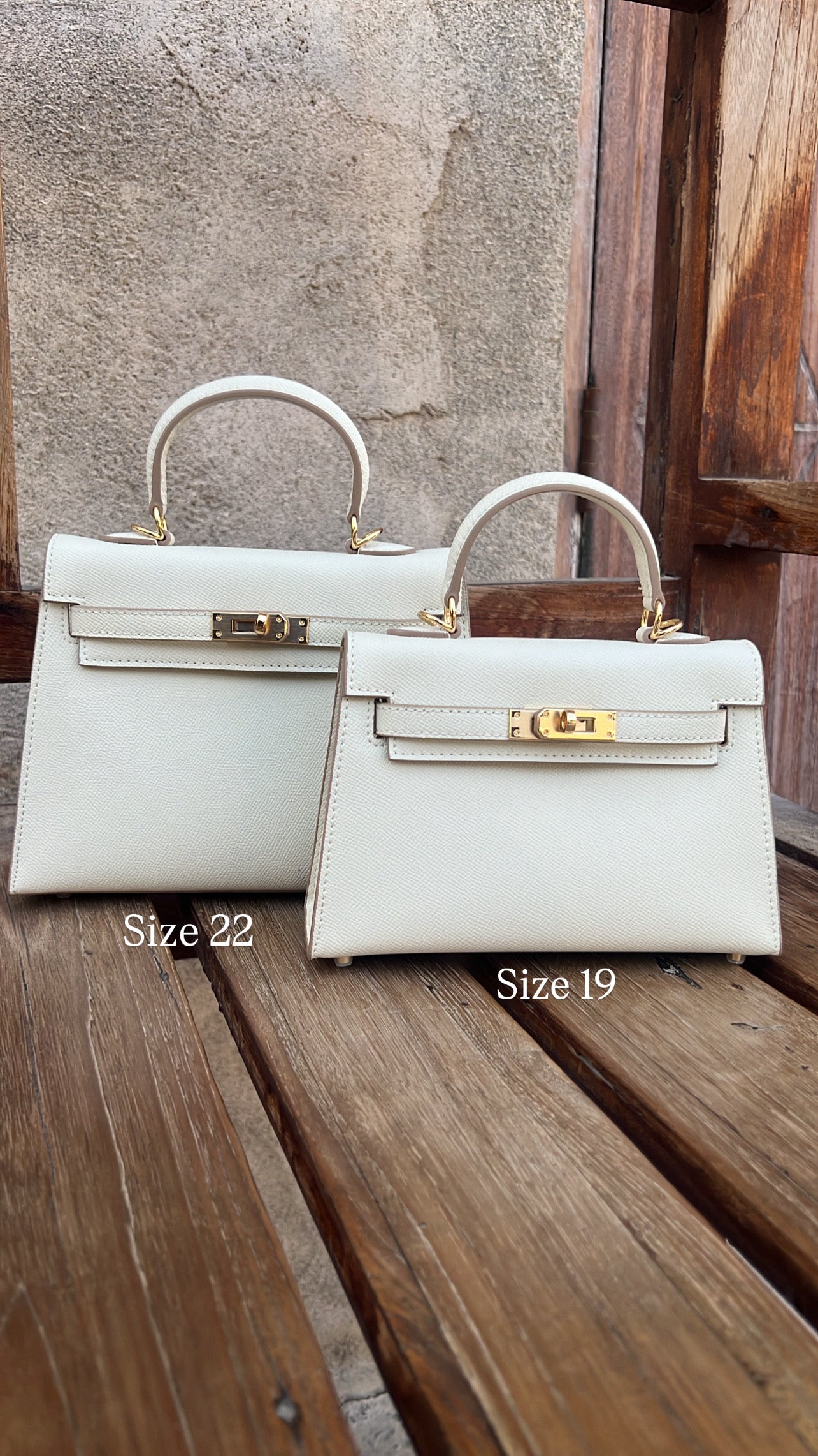 Sac iconique 19 "Crème Gold"