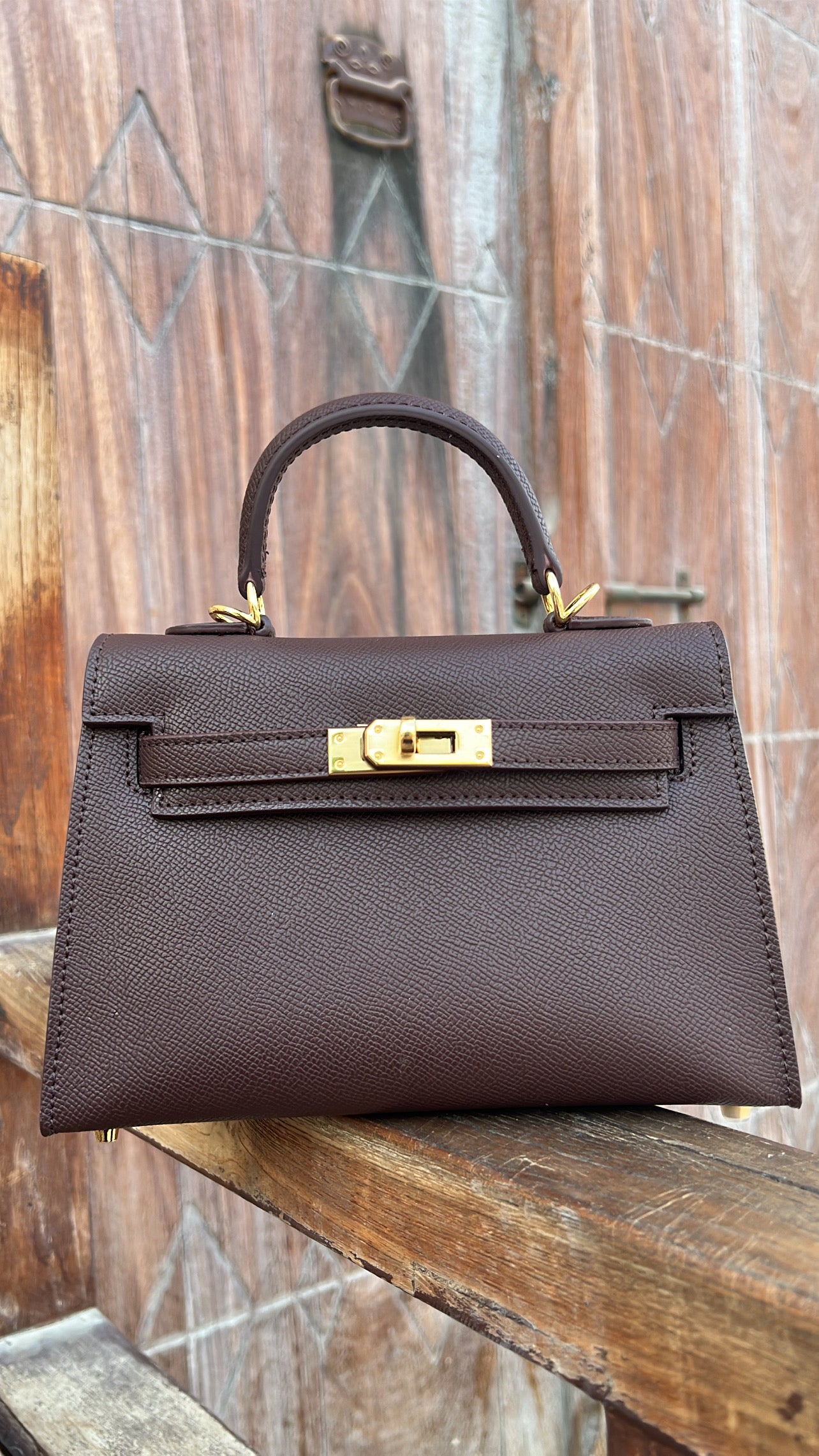 Sac iconique 19 "Marron Gold"