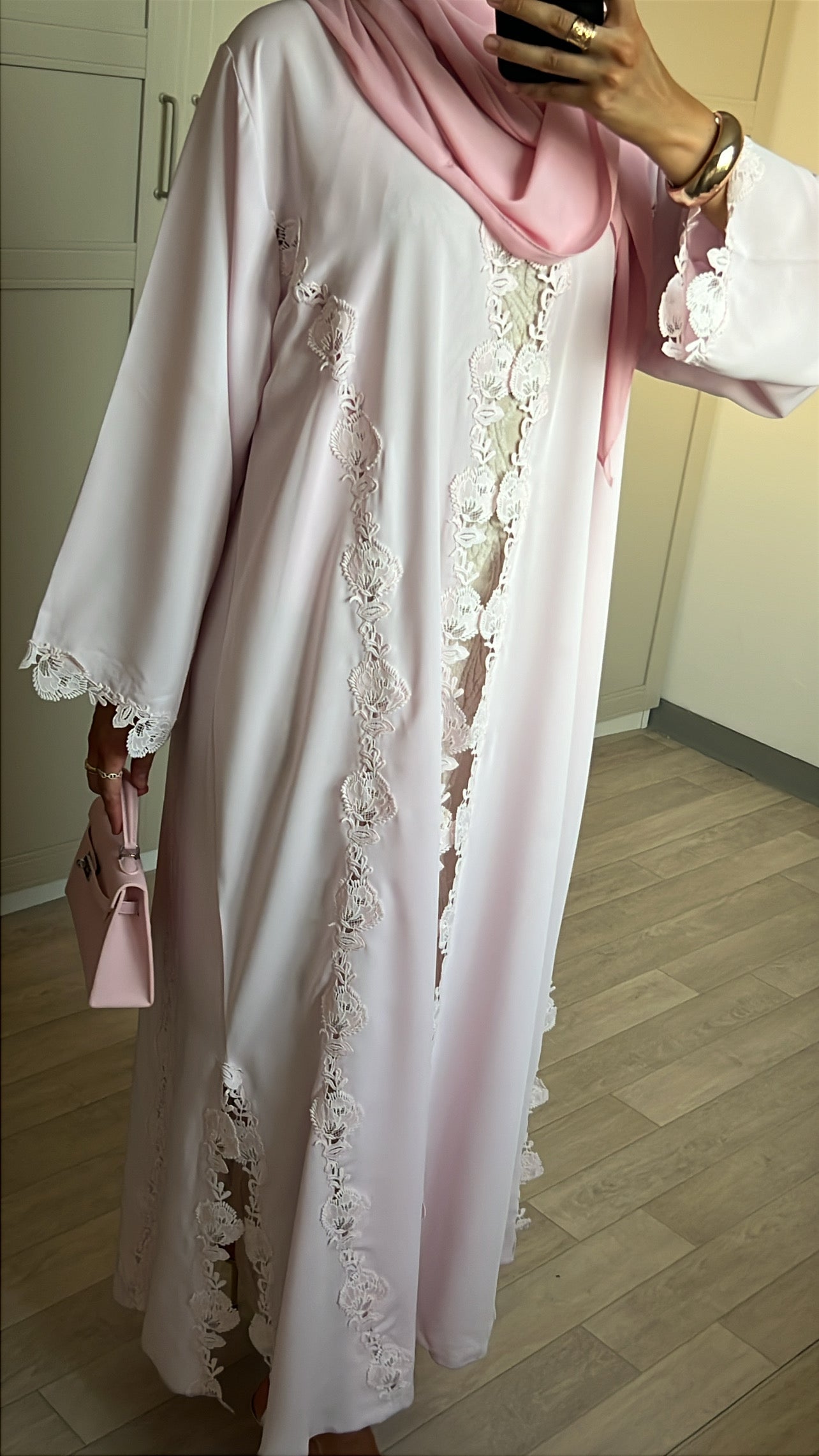 Abaya Délina rose bébé