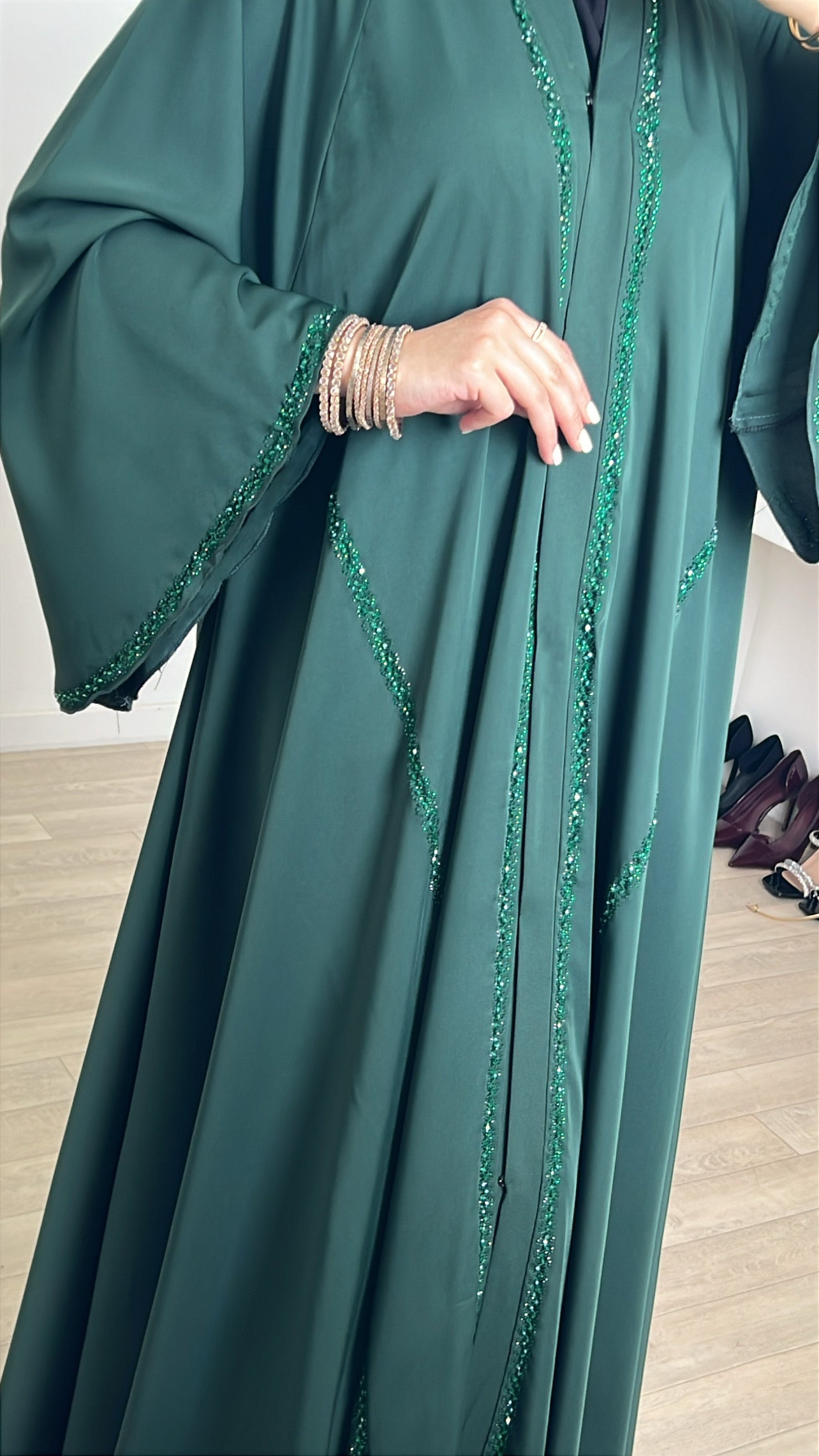 Abaya Nour green