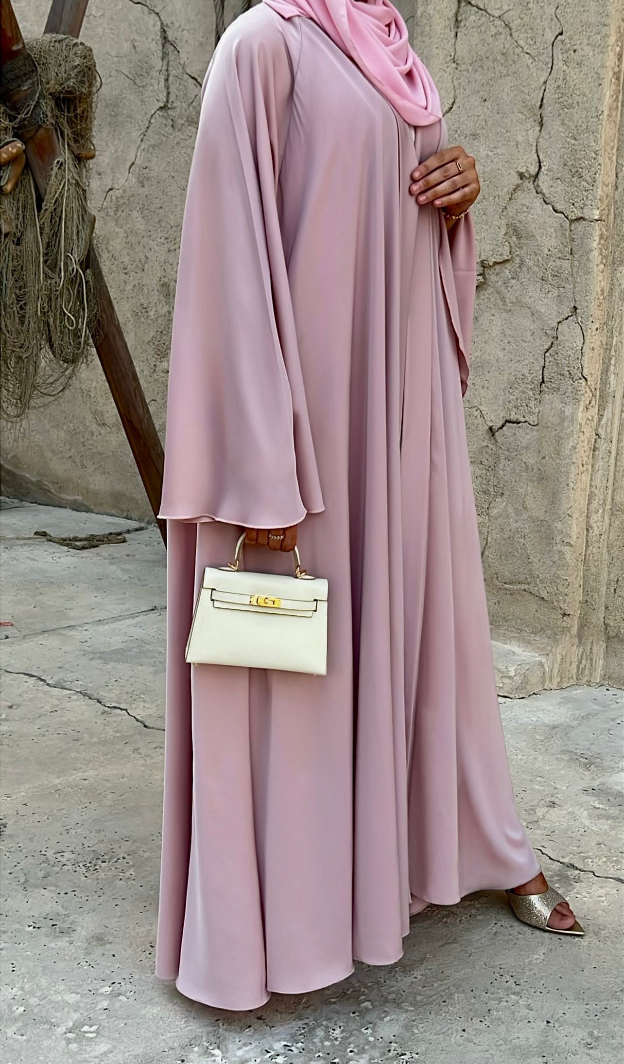 Abaya Jade rose bébé
