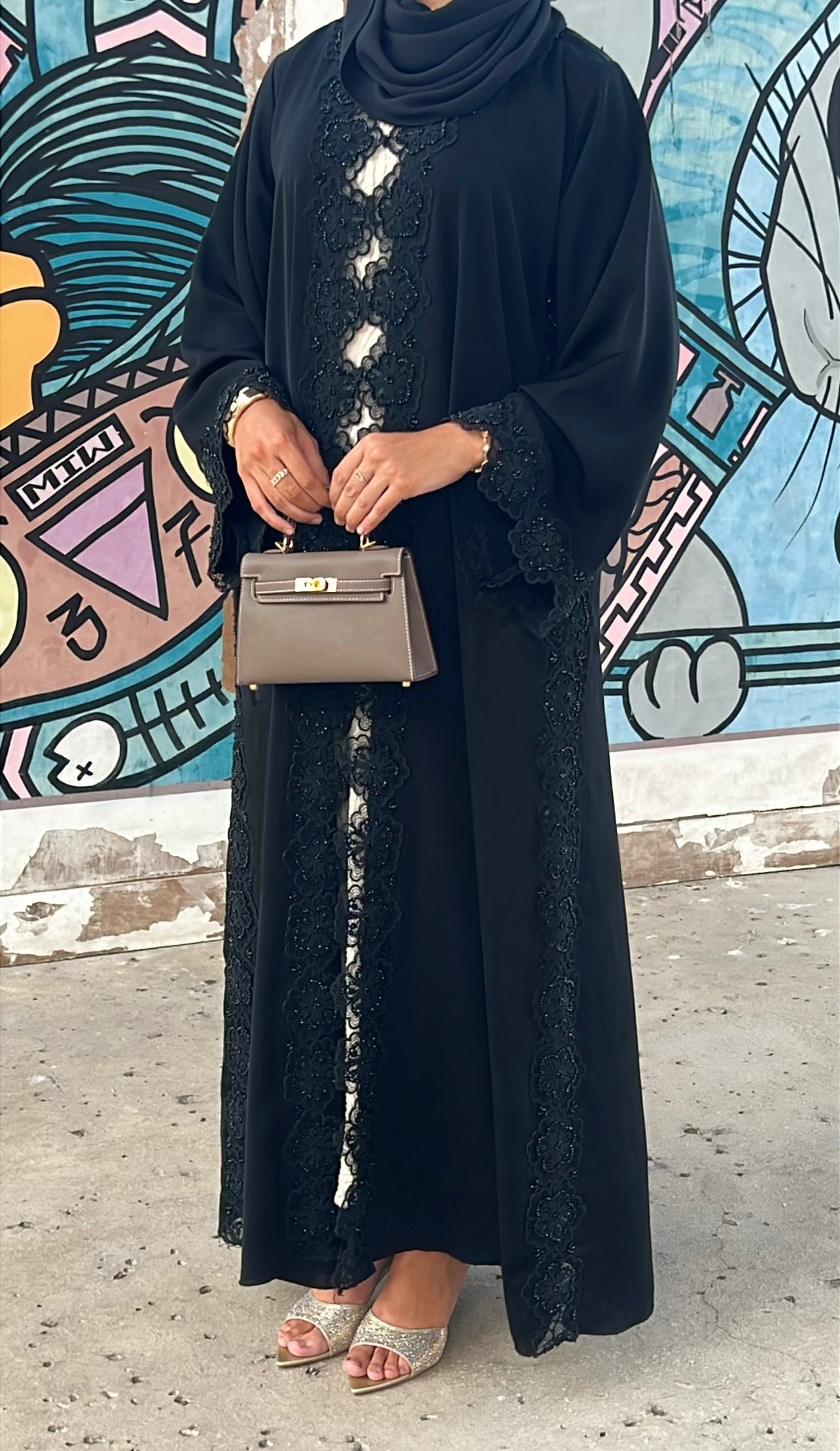 Abaya Premium Layali - Perlé a la main