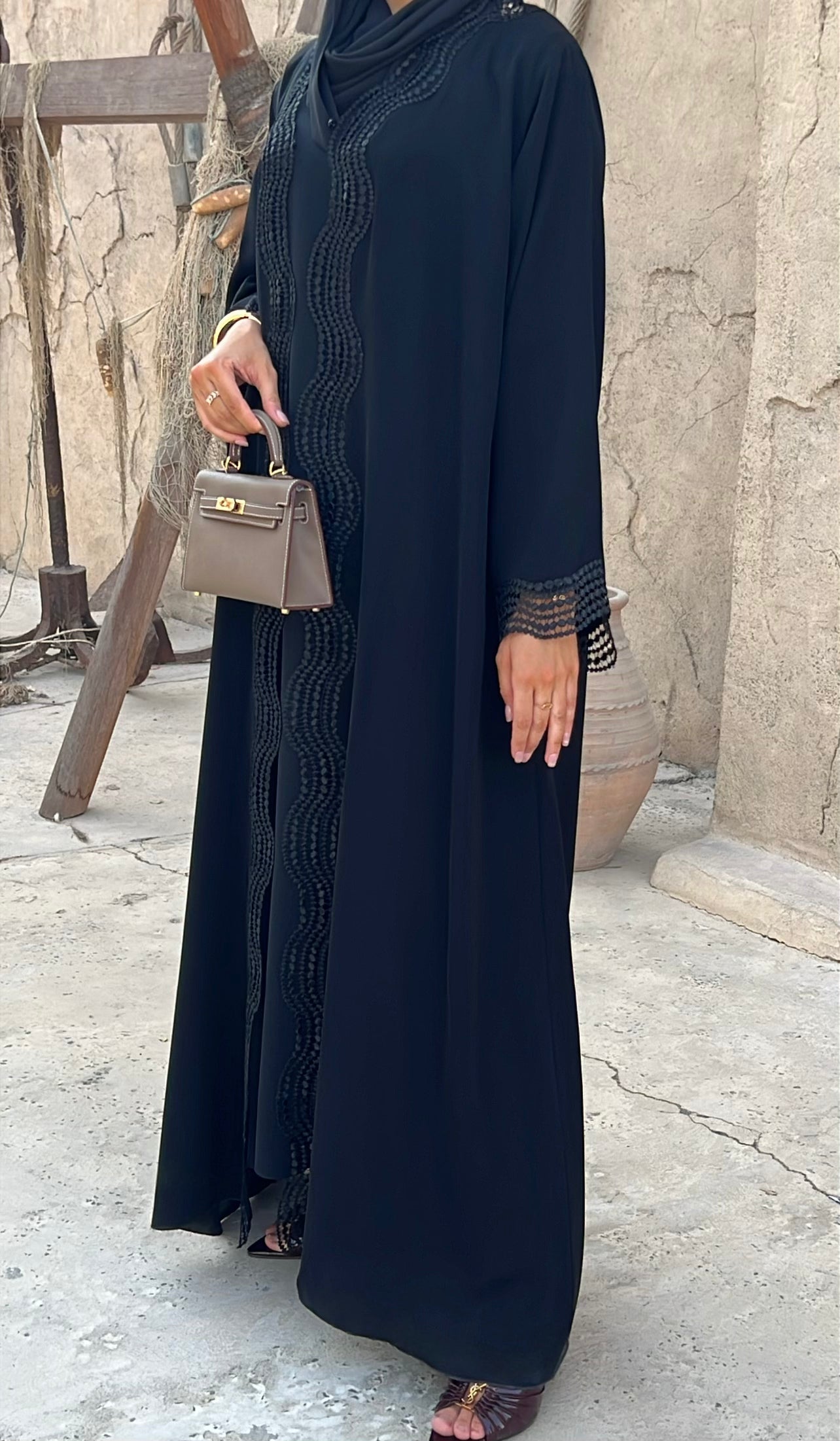 Kimono + sous robe Inaya black