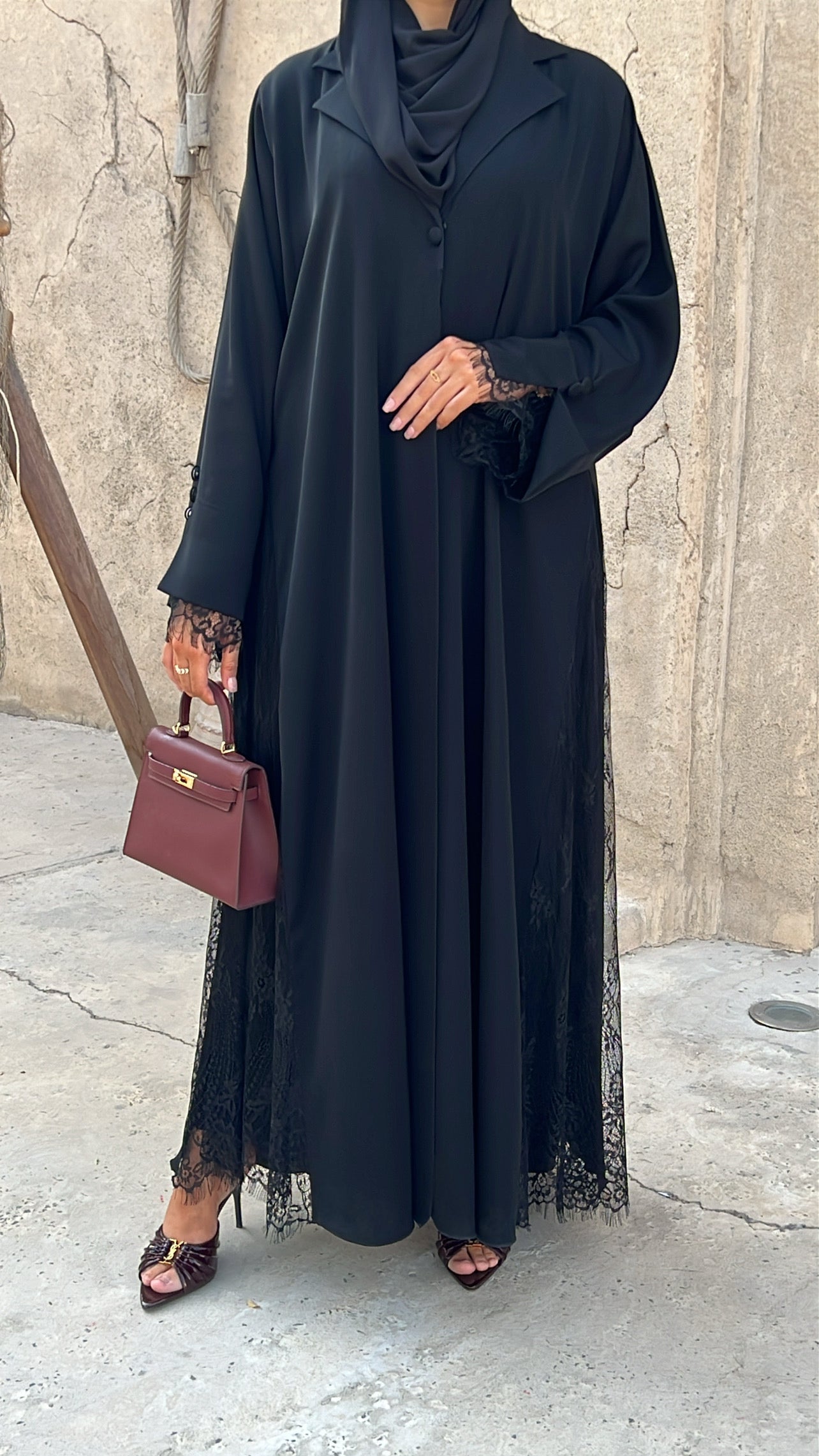 Abaya Dentelle black
