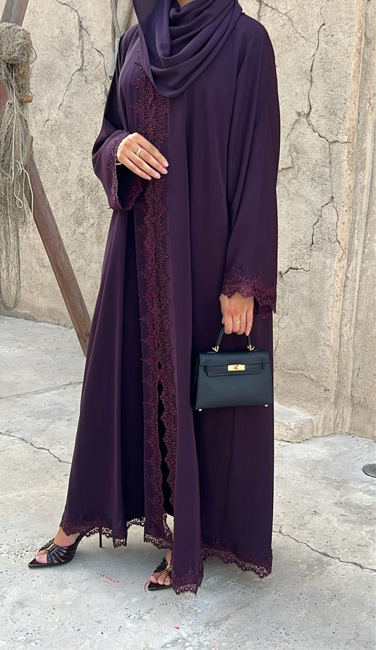 Kimono + sous robe Royal mauve