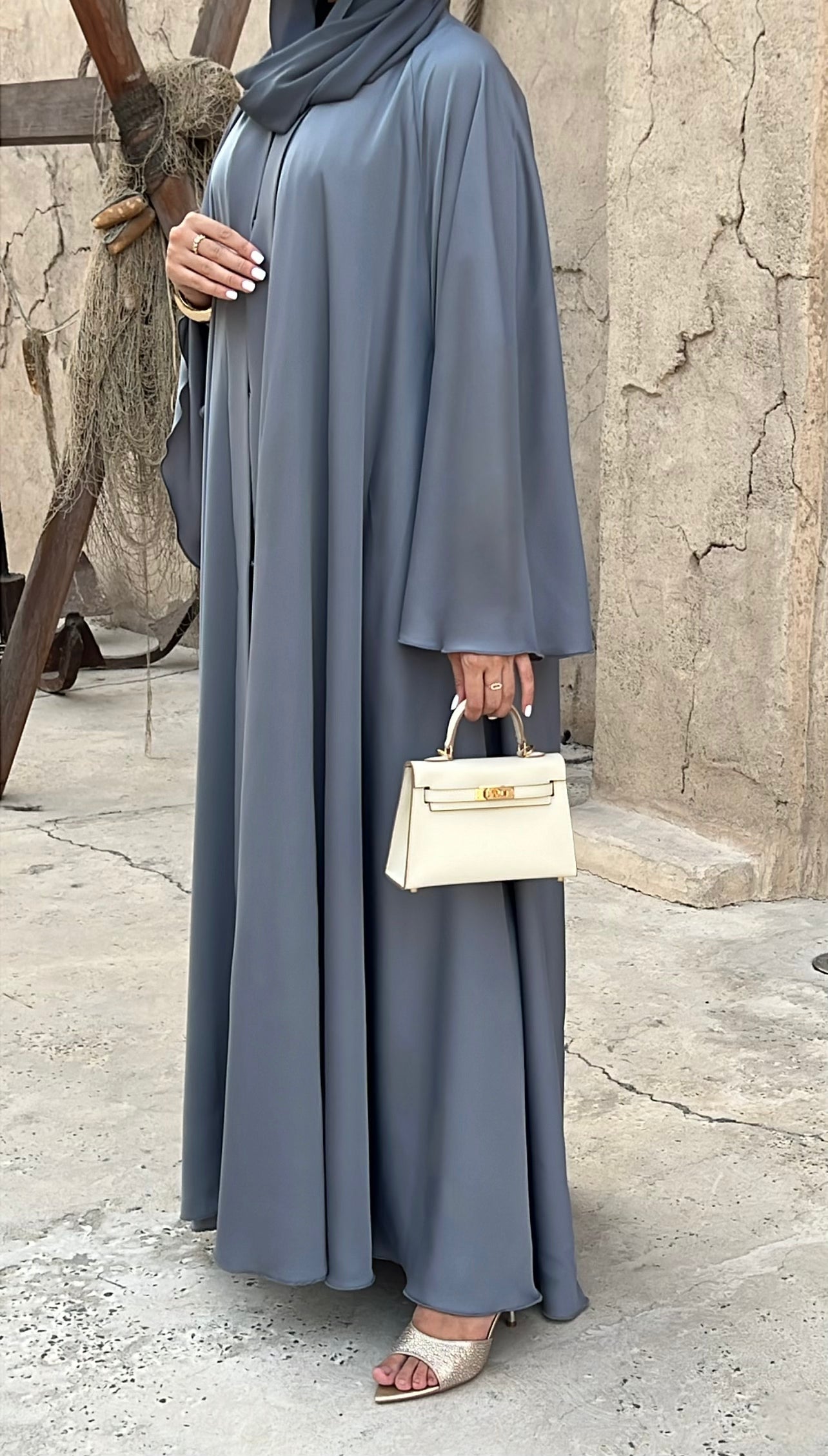 Abaya Jade grise