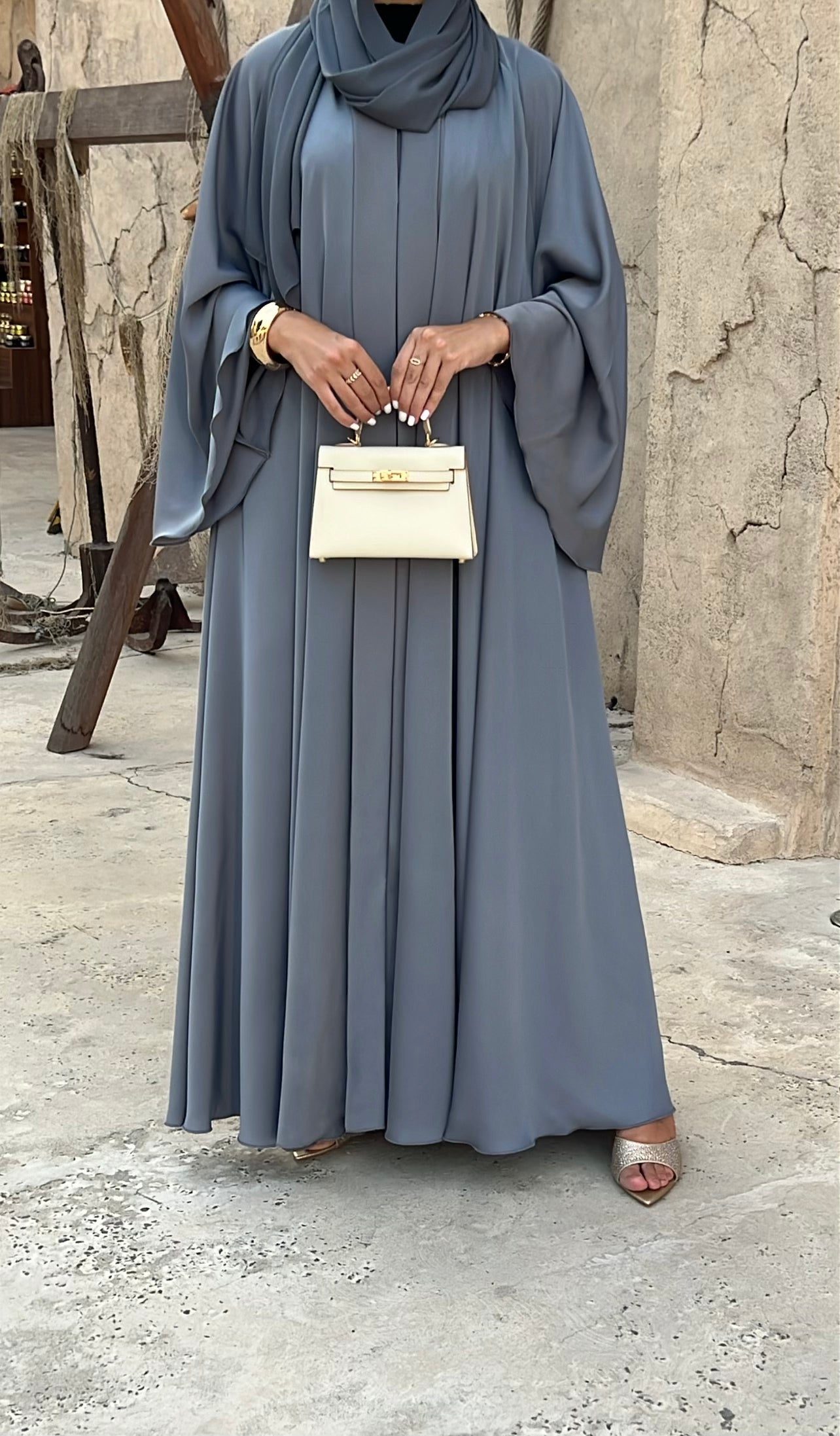 Abaya Jade grise