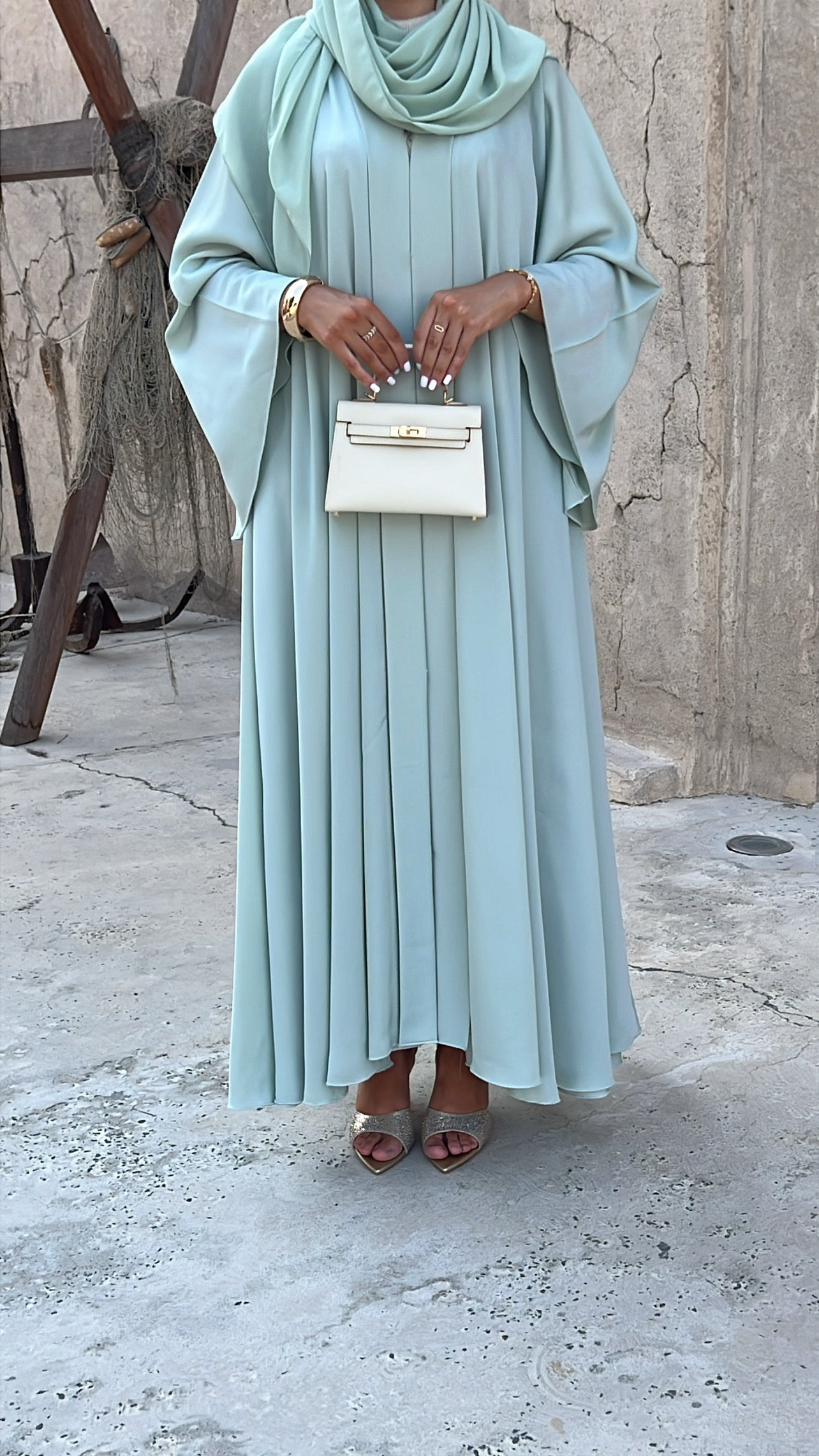 Abaya Jade vert d'eau